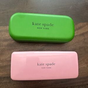 Kate Spade Green and Pink Eyeglass Cases